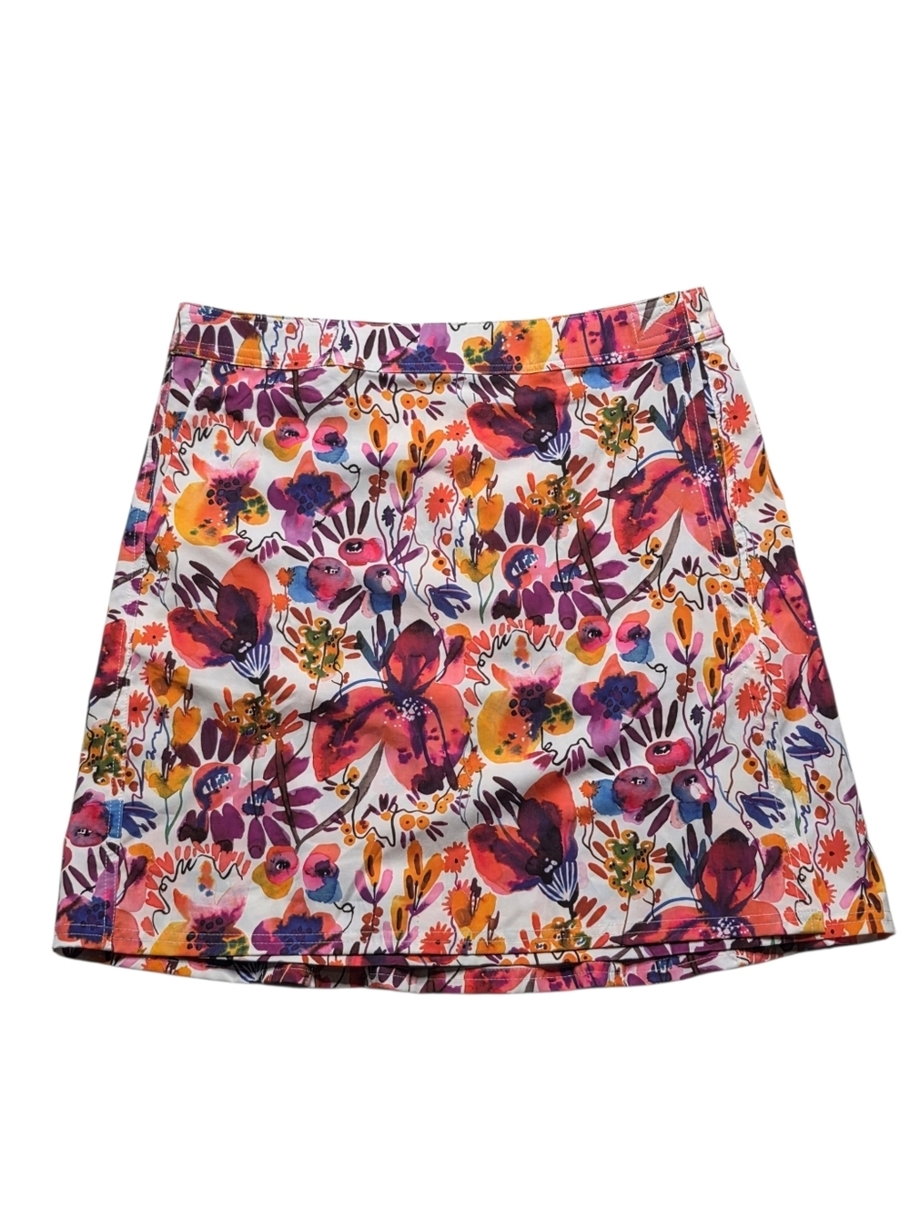 RipSkirt Floral Wrap Mini Skirt M Multicolor Velcro A-Line Pocket Y2K